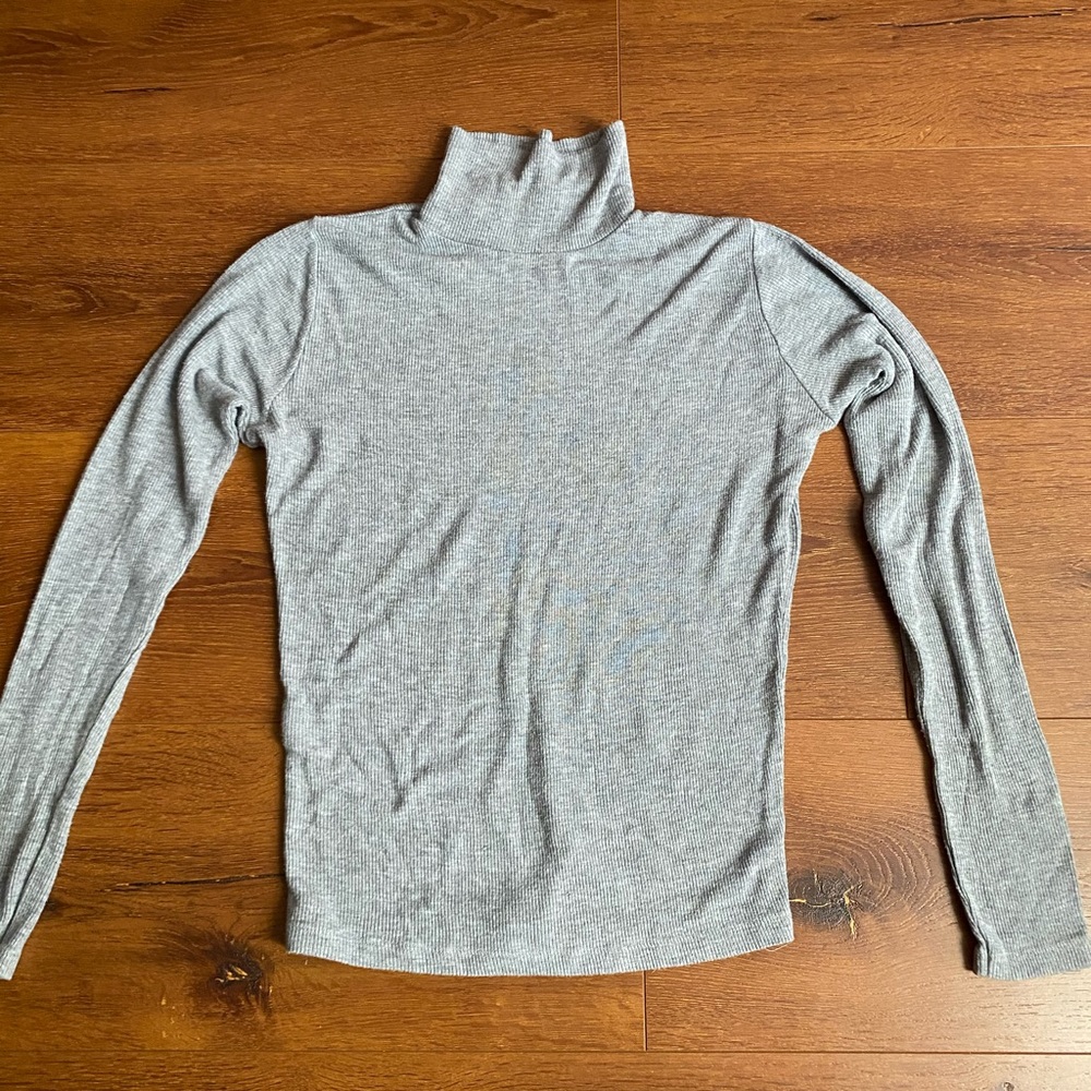 gray mock neck